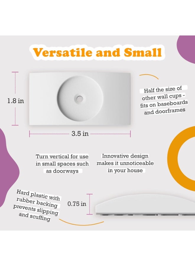 Suitable for installing stair safety gate wall cups, 4-piece set of child safety fences, protects walls and doorways from pets and dog doors - no hazards at the bottom hinge - Image 3